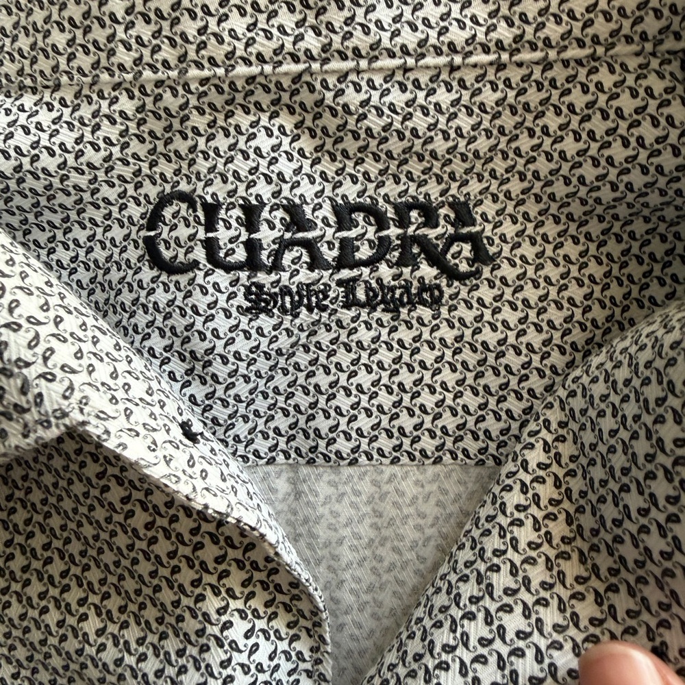 Cuadra Long Sleeve Cotton Gray Patterned Button D… - image 3